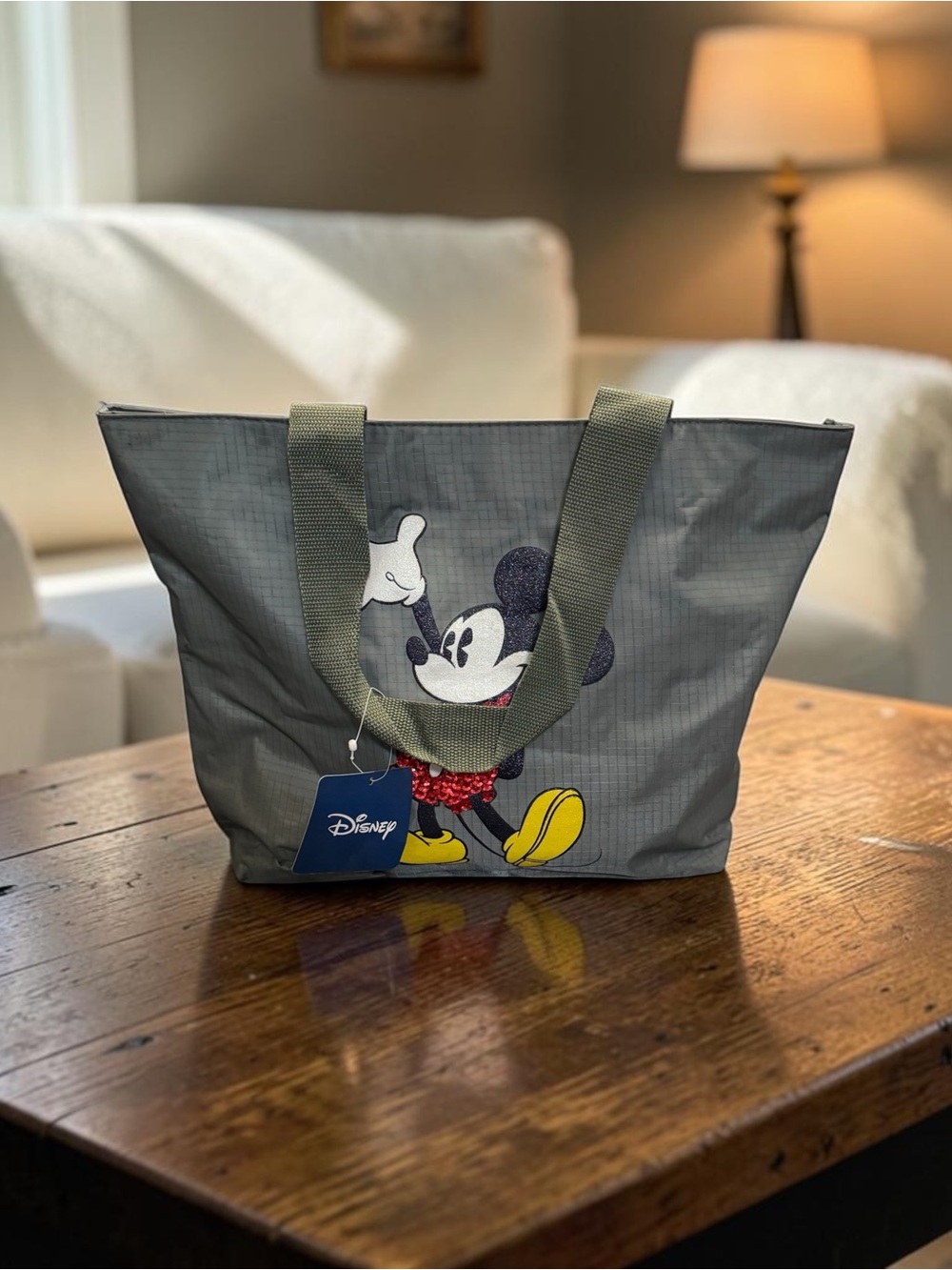 Disney licensed Mickey Sequined Tote Bag from early 2010’s NWT